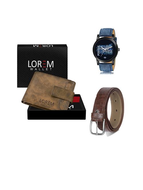 belt, wallet & watch gift combo - 19441055 - Very Small Image - 1