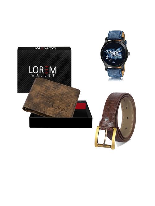 belt, wallet & watch gift combo - 19441082 - Very Small Image - 1
