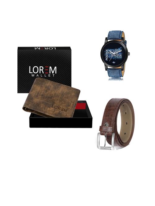 belt, wallet & watch gift combo - 19441083 - Very Small Image - 1