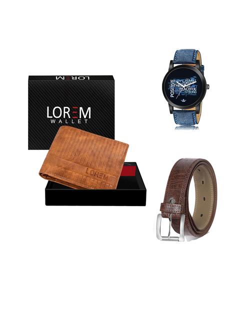 belt, wallet & watch gift combo - 19441089 - Very Small Image - 1