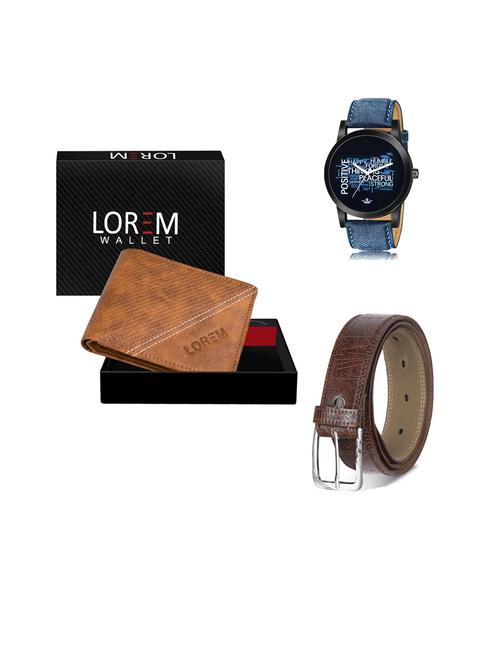 belt, wallet & watch gift combo - 19441116 - Very Small Image - 1