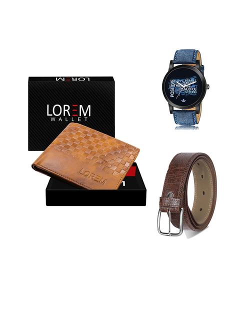 belt, wallet & watch gift combo - 19441139 - Very Small Image - 1