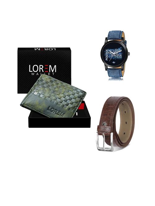 belt, wallet & watch gift combo - 19441147 - Very Small Image - 1