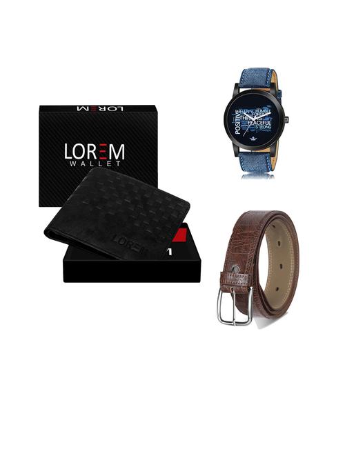 belt, wallet & watch gift combo - 19441151 - Very Small Image - 1