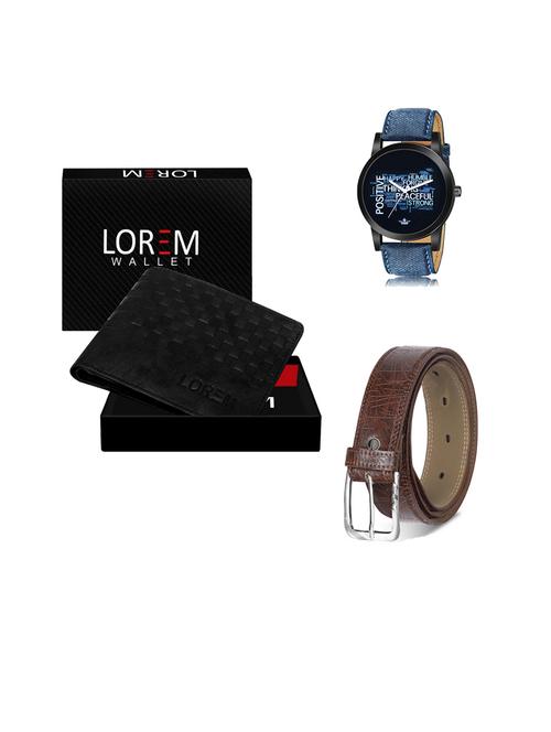 belt, wallet & watch gift combo - 19441152 - Very Small Image - 1