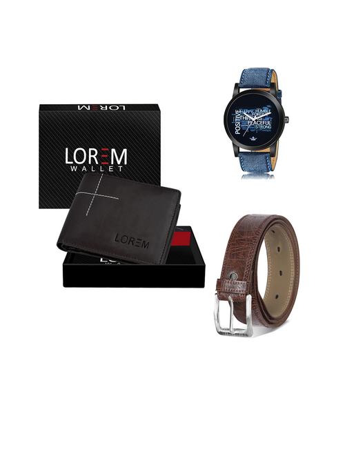 belt, wallet & watch gift combo - 19441165 - Very Small Image - 1