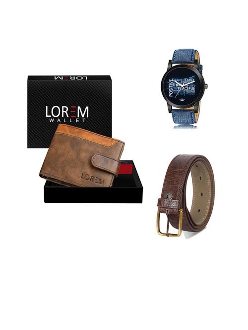 belt, wallet & watch gift combo - 19441180 - Very Small Image - 1