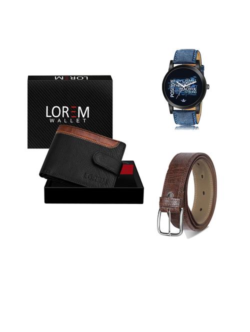 belt, wallet & watch gift combo - 19441187 - Very Small Image - 1