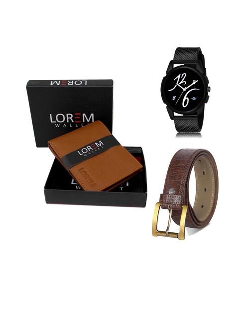 belt, wallet & watch gift combo - 19441202 - Very Small Image - 1