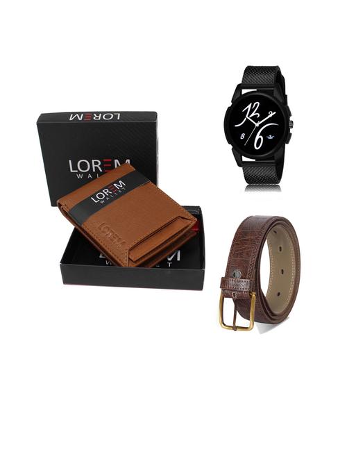 belt, wallet & watch gift combo - 19441210 - Very Small Image - 1