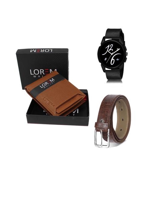 belt, wallet & watch gift combo - 19441212 - Very Small Image - 1