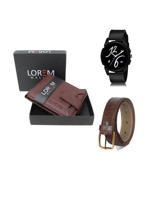 belt, wallet & watch gift combo - 19441240 - Very Small Image - 1