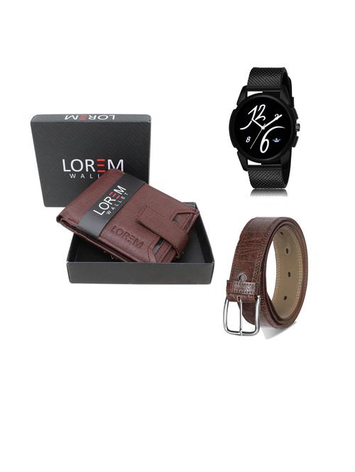 belt, wallet & watch gift combo - 19441241 - Very Small Image - 1