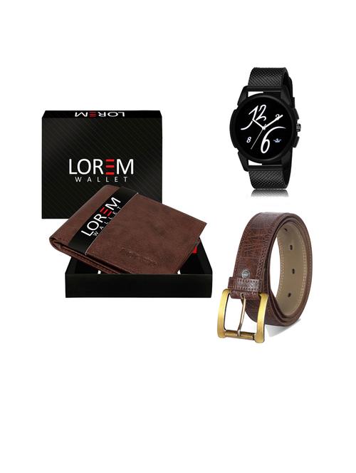 belt, wallet & watch gift combo - 19441256 - Very Small Image - 1