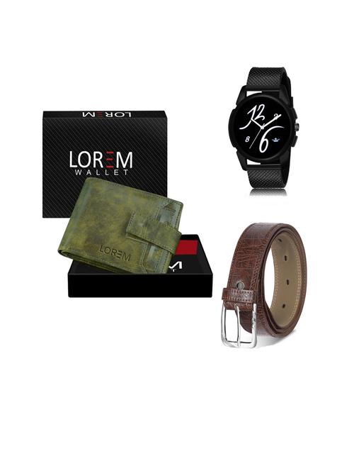 belt, wallet & watch gift combo - 19441320 - Very Small Image - 1