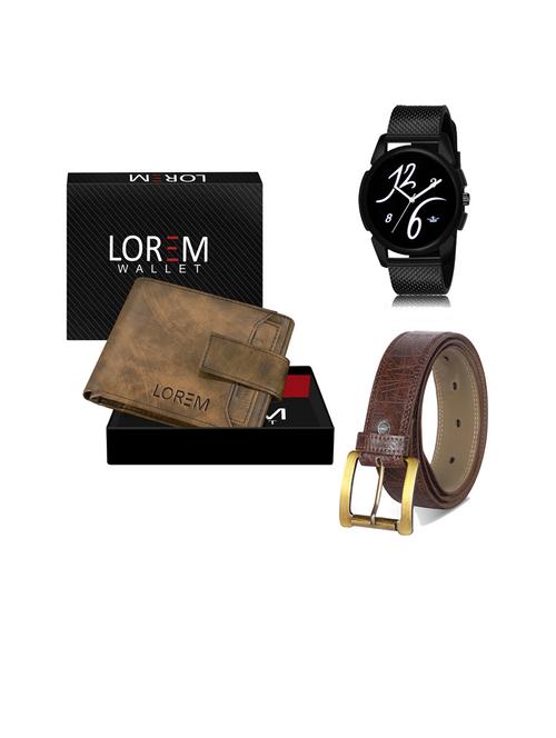 belt, wallet & watch gift combo - 19441322 - Very Small Image - 1