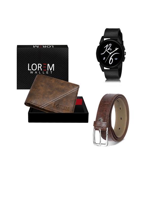 belt, wallet & watch gift combo - 19441380 - Very Small Image - 1