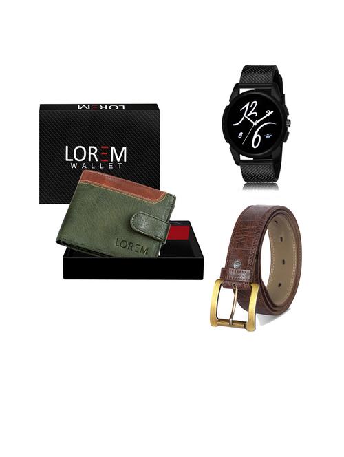 belt, wallet & watch gift combo - 19441460 - Very Small Image - 1