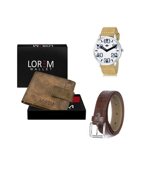 belt, wallet & watch gift combo - 19441593 - Very Small Image - 1
