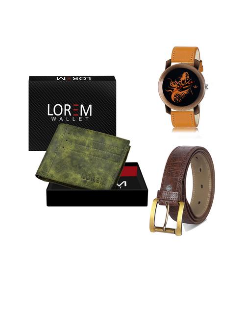 belt, wallet & watch gift combo - 19442096 - Very Small Image - 1