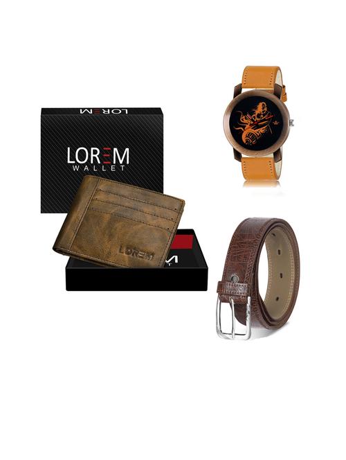 belt, wallet & watch gift combo - 19442112 - Very Small Image - 1