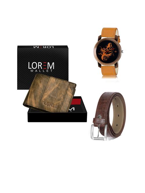 belt, wallet & watch gift combo - 19442115 - Very Small Image - 1