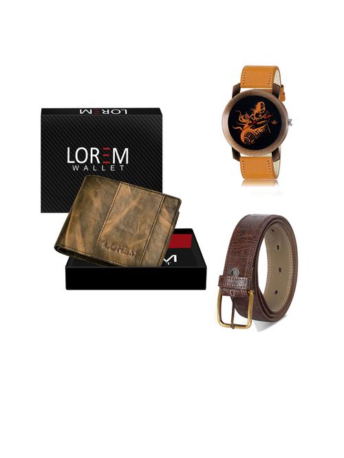 belt, wallet & watch gift combo - 19442116 - Very Small Image - 1