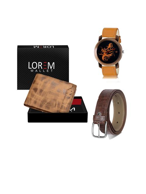 belt, wallet & watch gift combo - 19442123 - Very Small Image - 1