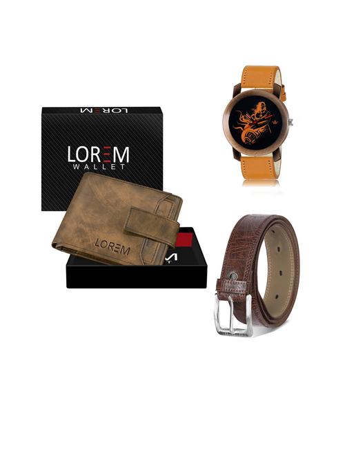 belt, wallet & watch gift combo - 19442137 - Very Small Image - 1