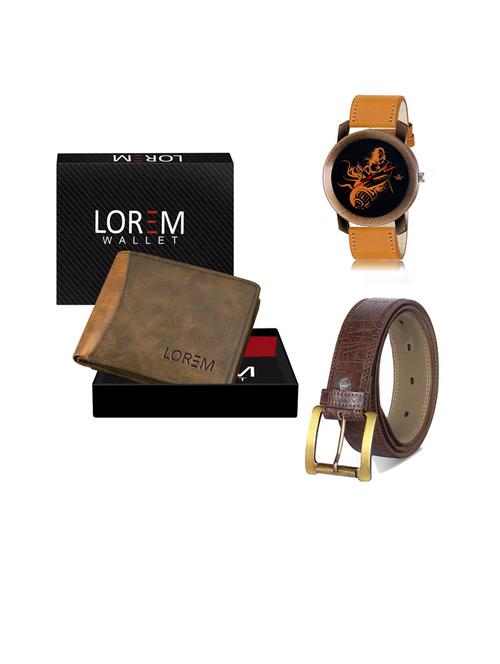 belt, wallet & watch gift combo - 19442150 - Very Small Image - 1