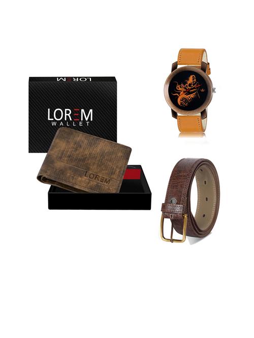belt, wallet & watch gift combo - 19442164 - Very Small Image - 1