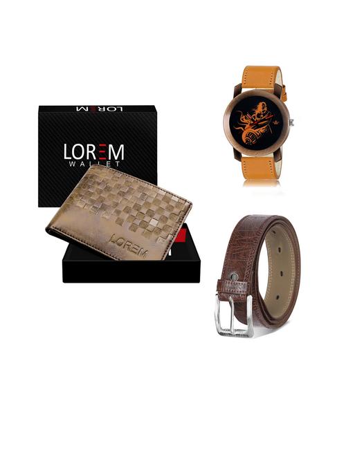 belt, wallet & watch gift combo - 19442215 - Very Small Image - 1