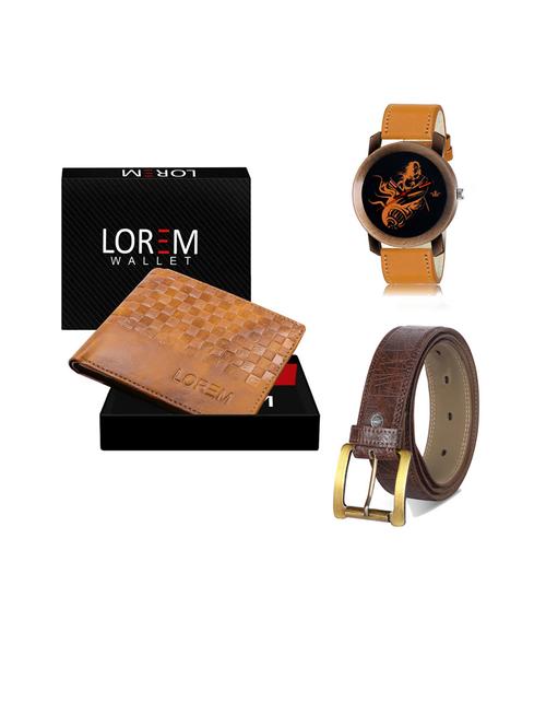 belt, wallet & watch gift combo - 19442216 - Very Small Image - 1