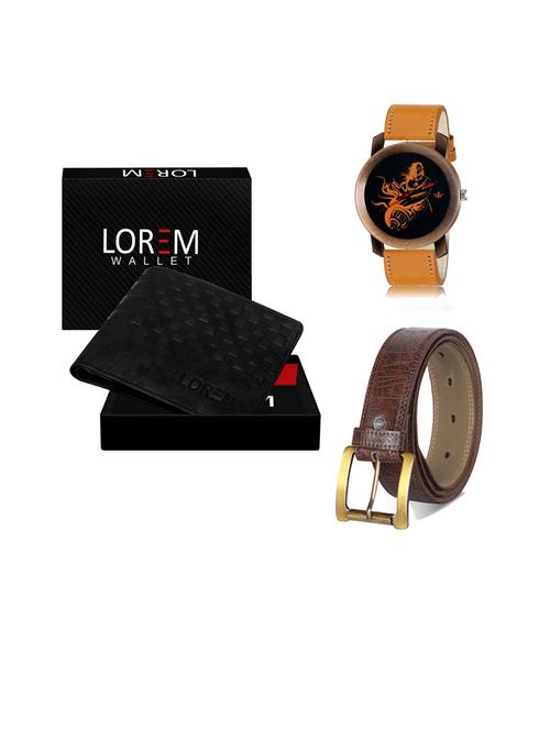 belt, wallet & watch gift combo - 19442228 - Very Small Image - 1