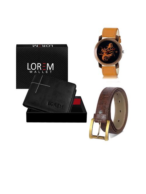 belt, wallet & watch gift combo - 19442234 - Very Small Image - 1