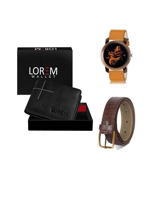 belt, wallet & watch gift combo - 19442236 - Very Small Image - 1