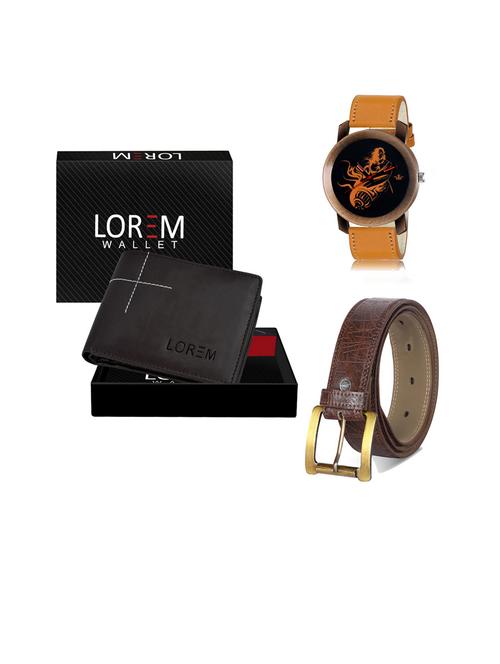 belt, wallet & watch gift combo - 19442240 - Very Small Image - 1