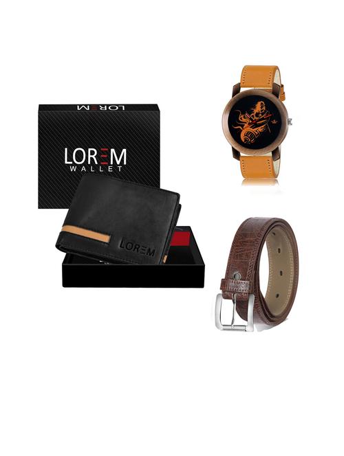 belt, wallet & watch gift combo - 19442247 - Very Small Image - 1