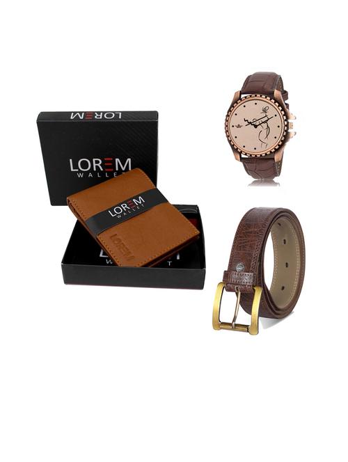 belt, wallet & watch gift combo - 19442282 - Very Small Image - 1