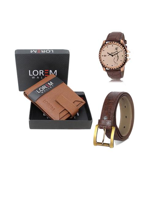 belt, wallet & watch gift combo - 19442324 - Very Small Image - 1