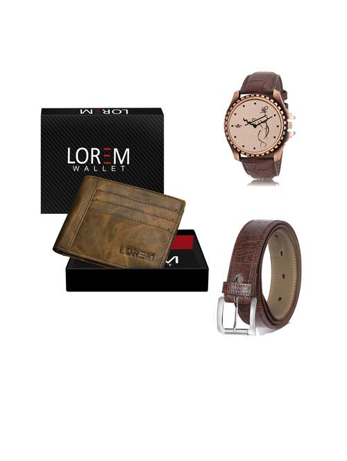 belt, wallet & watch gift combo - 19442379 - Very Small Image - 1