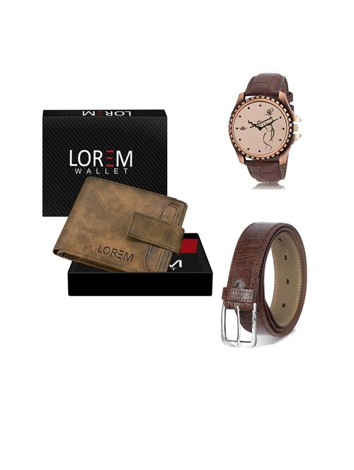 belt, wallet & watch gift combo - 19442406 - Very Small Image - 1