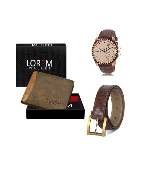 belt, wallet & watch gift combo - 19442420 - Very Small Image - 1