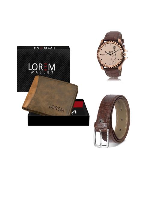 belt, wallet & watch gift combo - 19442424 - Very Small Image - 1