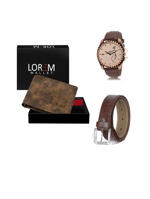 belt, wallet & watch gift combo - 19442433 - Very Small Image - 1