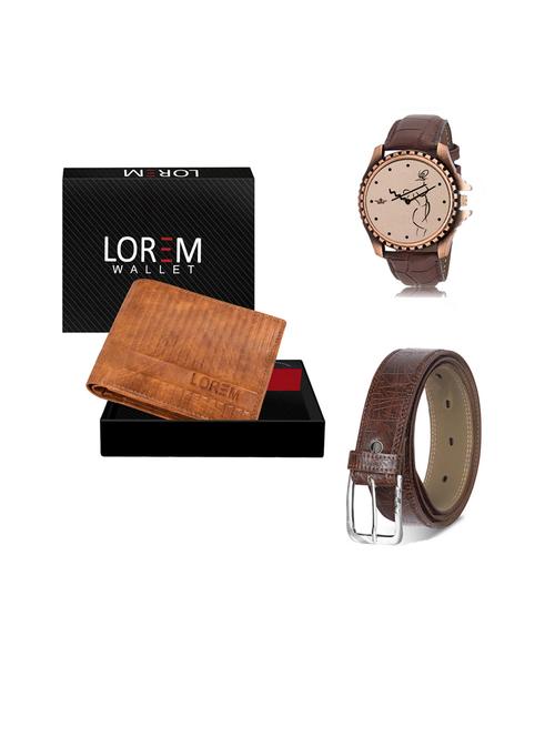 belt, wallet & watch gift combo - 19442442 - Very Small Image - 1