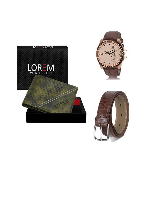 belt, wallet & watch gift combo - 19442471 - Very Small Image - 1