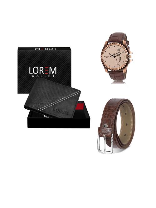 belt, wallet & watch gift combo - 19442478 - Very Small Image - 1