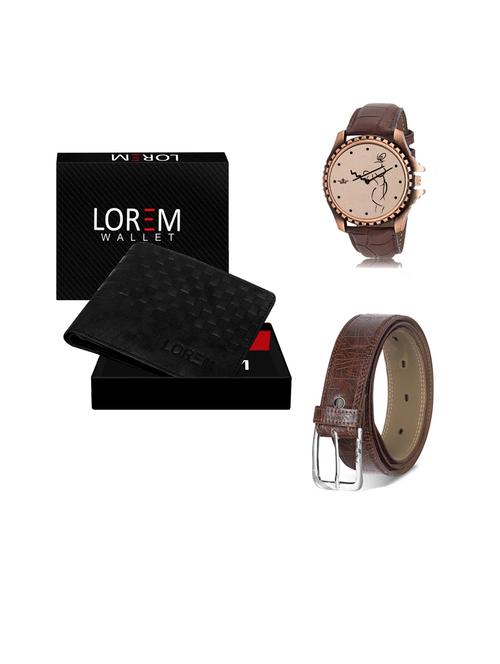 belt, wallet & watch gift combo - 19442502 - Very Small Image - 1