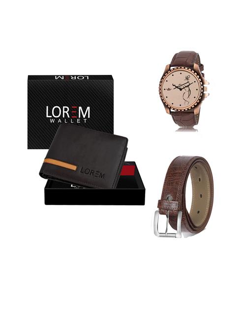belt, wallet & watch gift combo - 19442523 - Very Small Image - 1